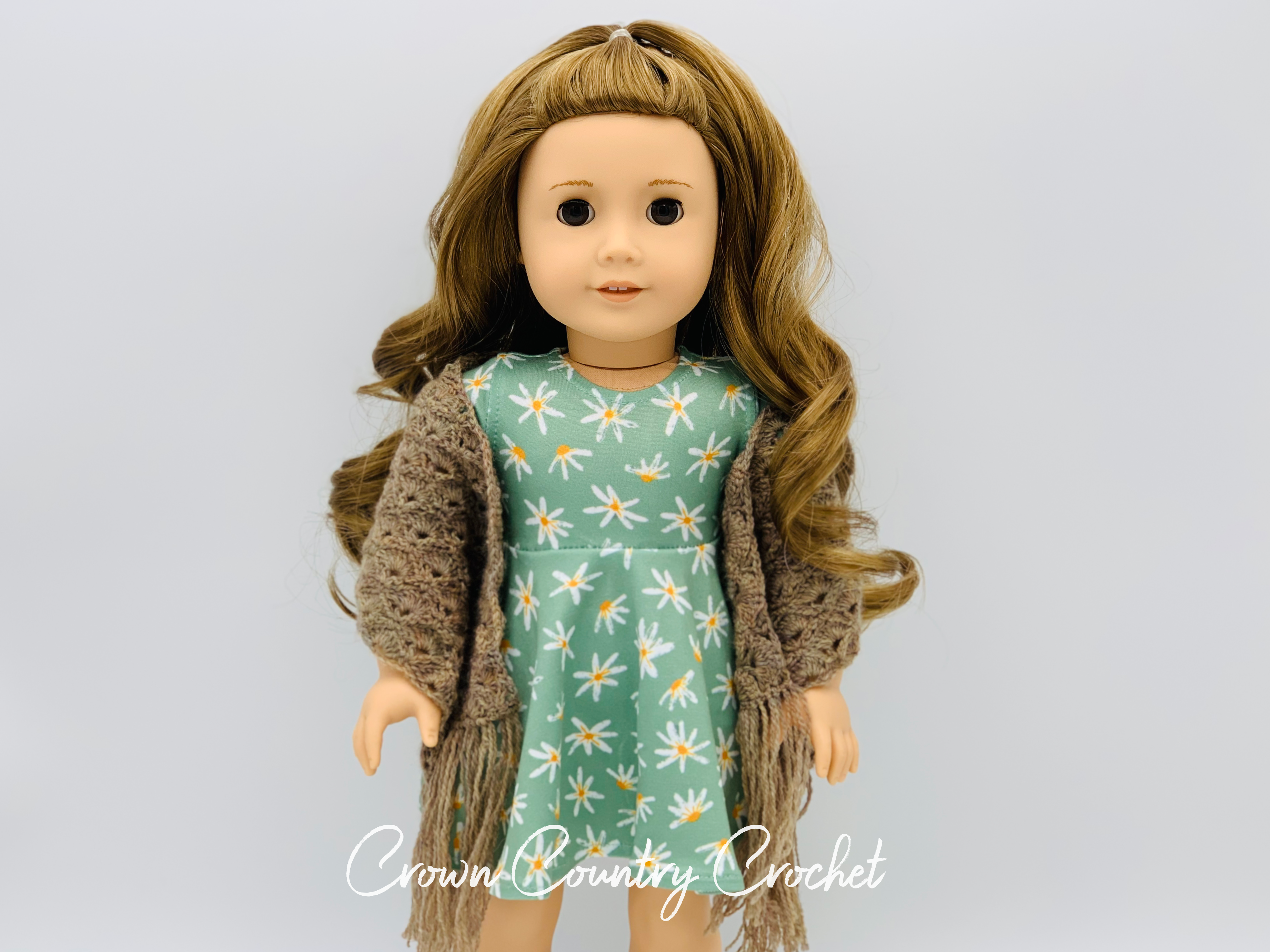 Lacy Shawl Crochet Pattern for American Girl and 18″ Dolls