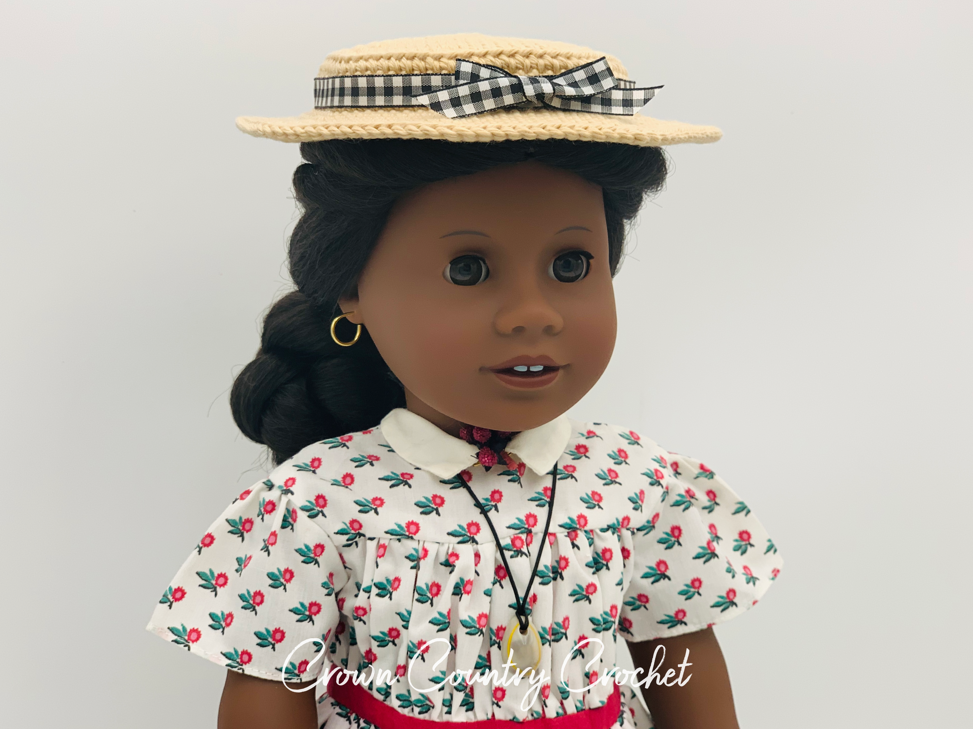 Summer Hat Crochet Pattern for American Girl and 18″ Dolls