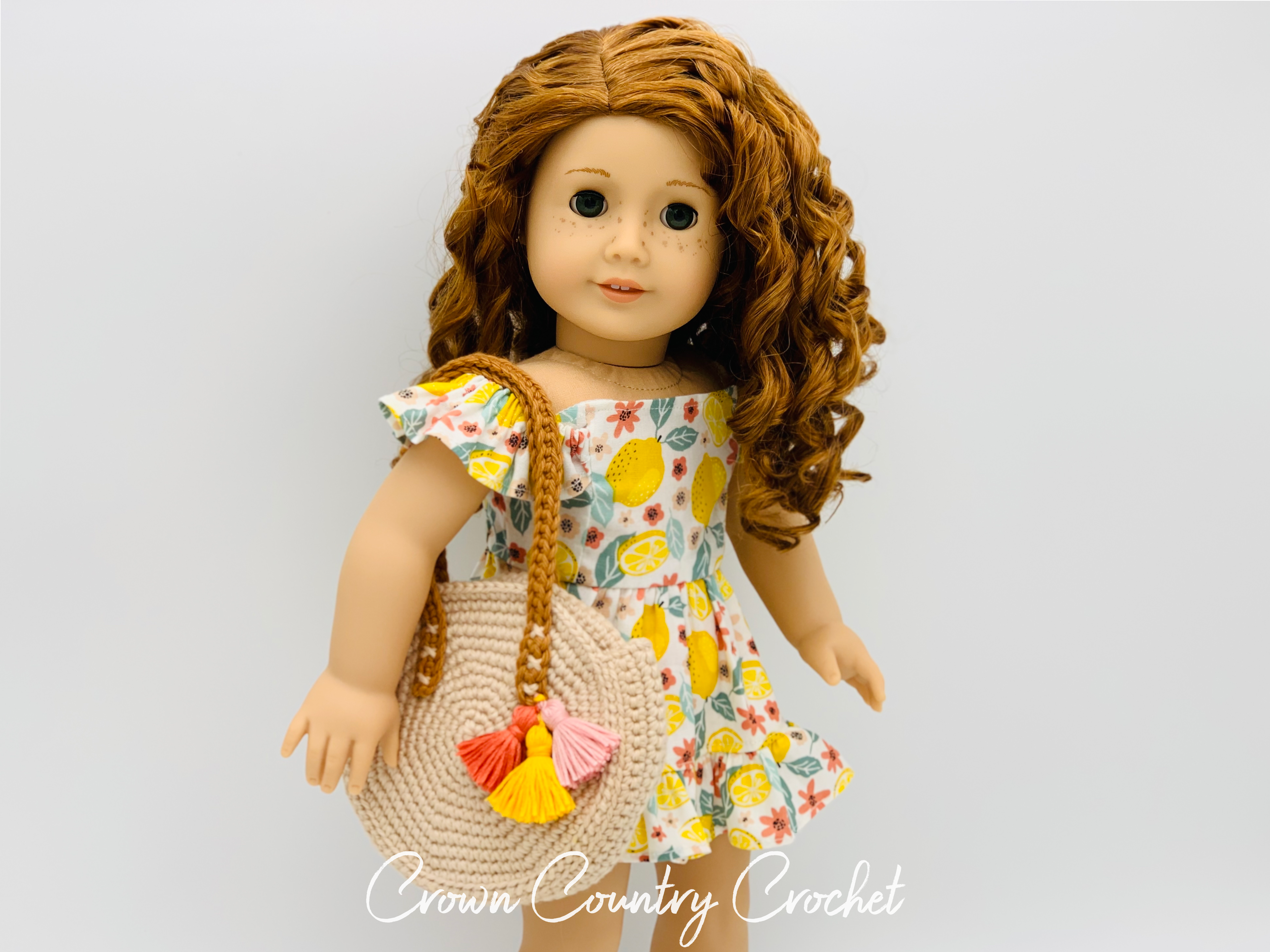 Summer Bag Crochet Pattern for American Girl and 18″ Dolls