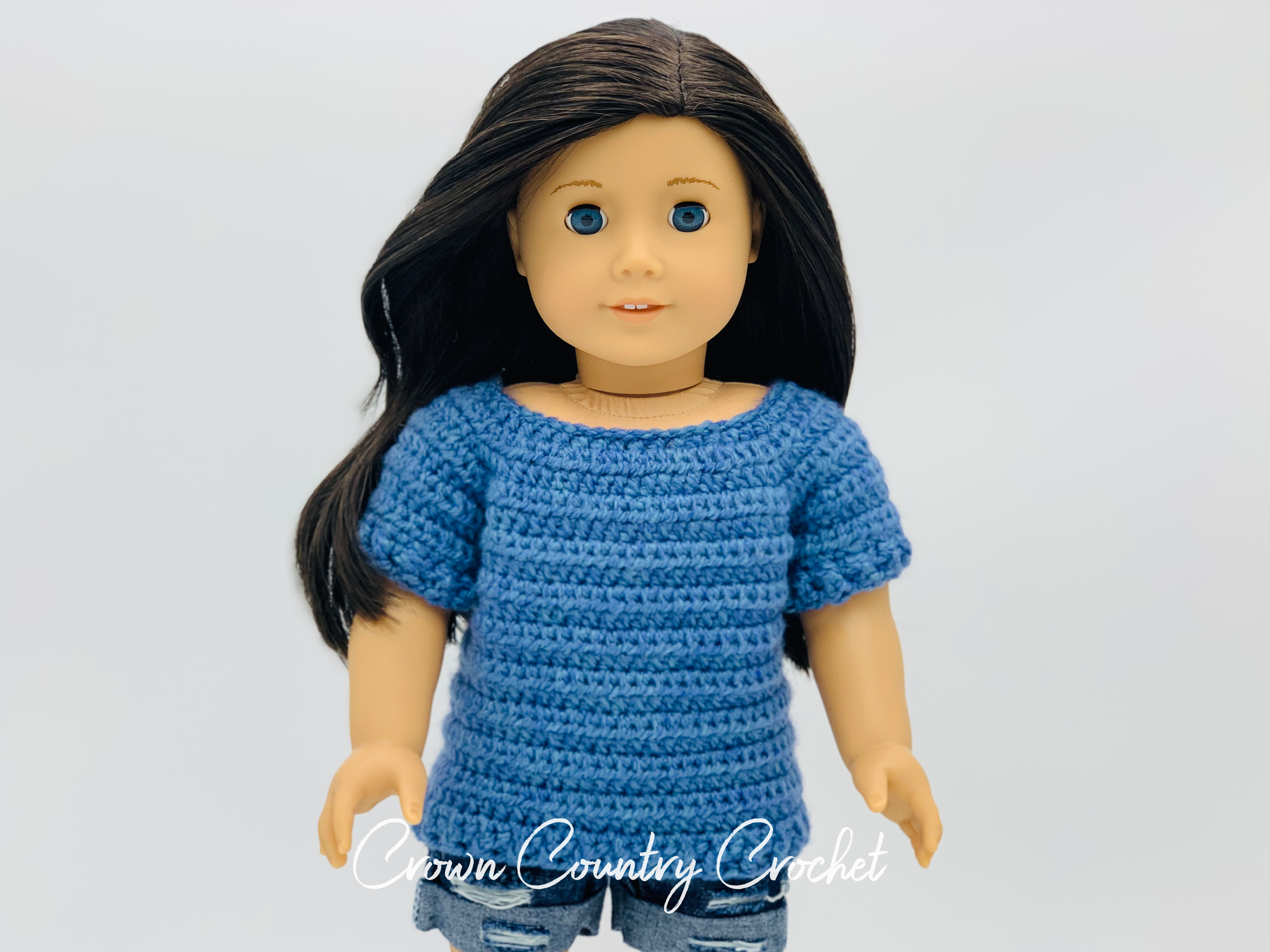 Spring Sweater Crochet Pattern for 18″ Dolls