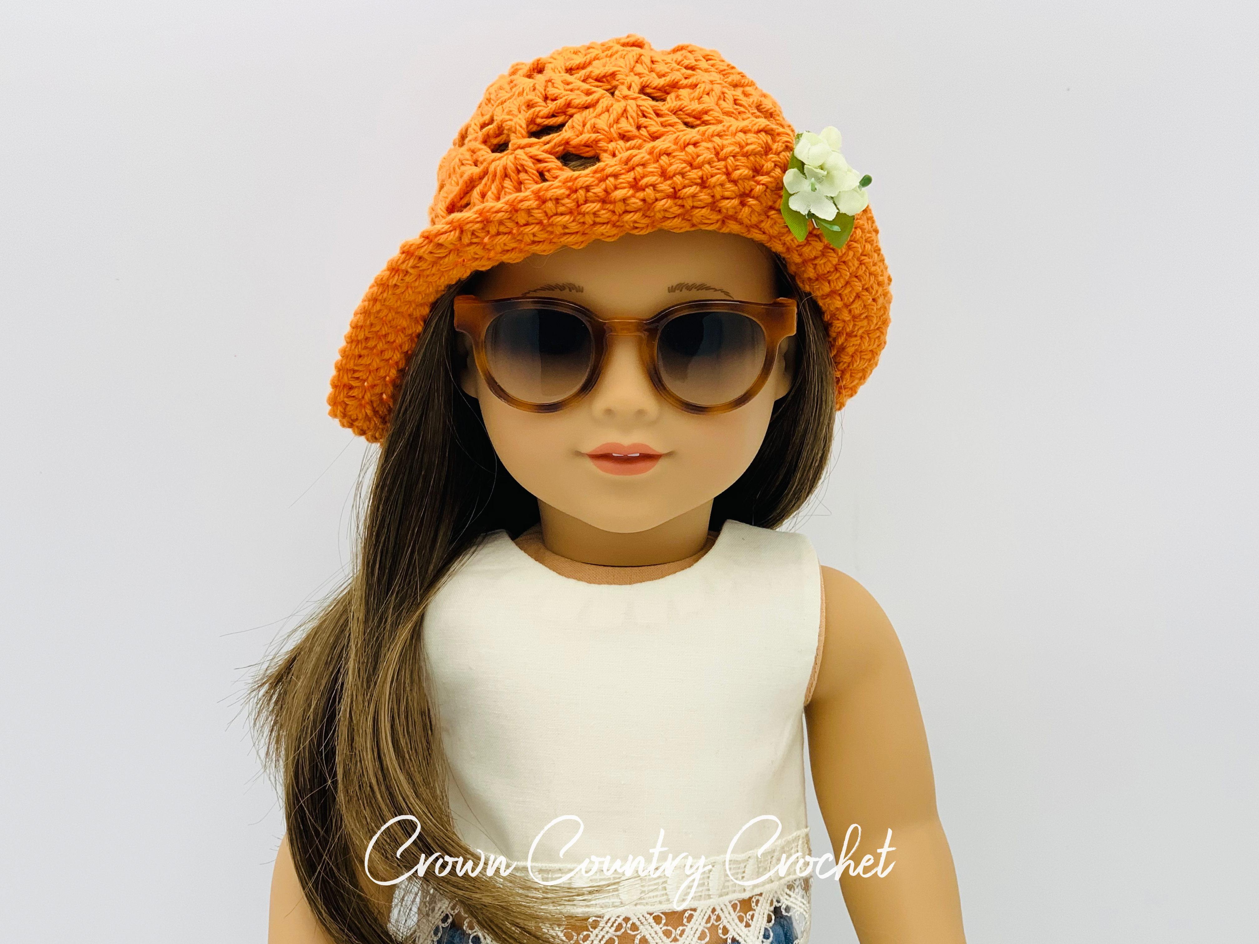 Bucket Hat Crochet Pattern for American Girl & 18″ Dolls